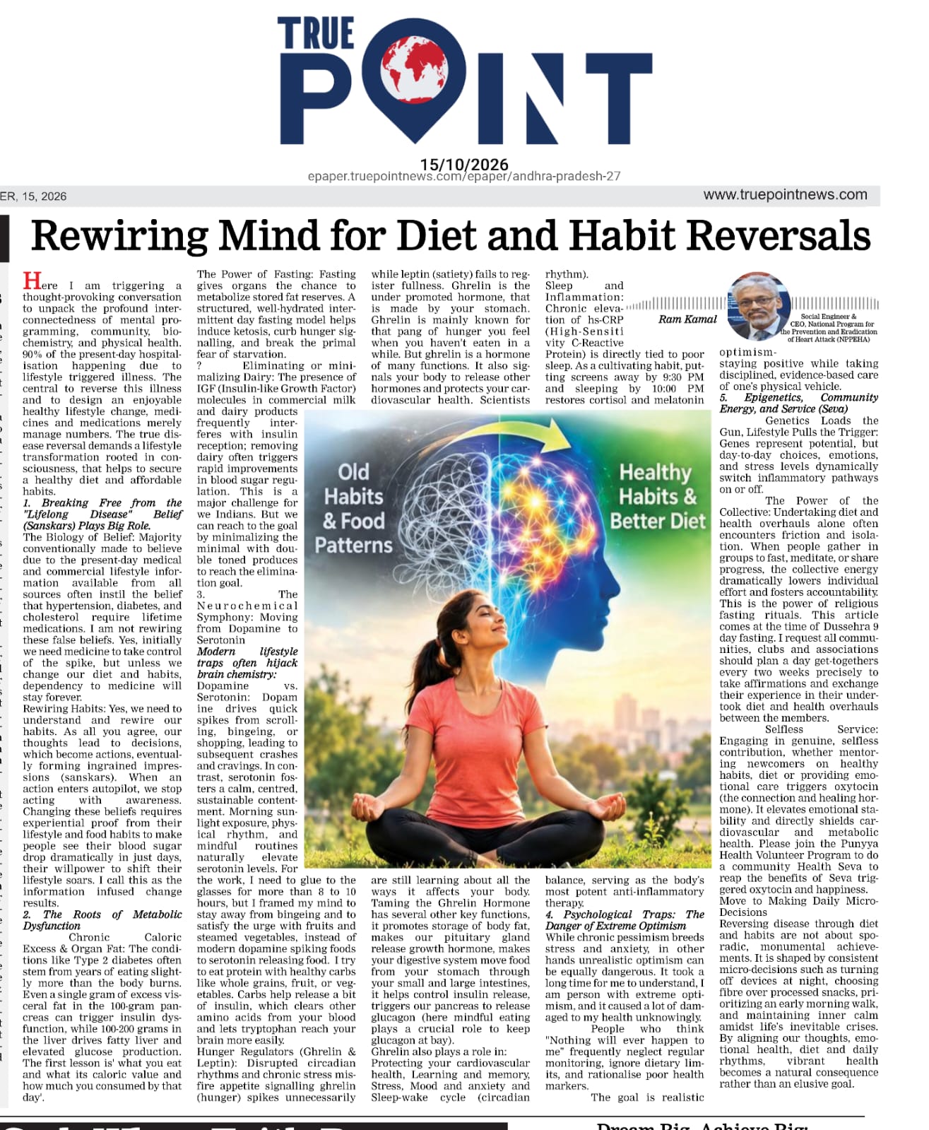 True Point Daily Newspaper article